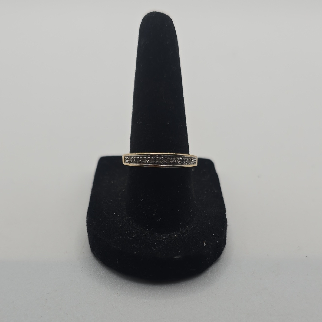 10k Gold Diamond Mom Band Ring